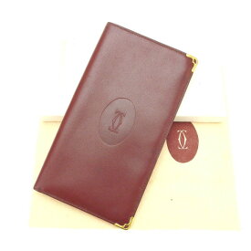 【春の大感謝祭 30％OFF】カルティエ Cartier 長札入れ レディース ボルドー 【カルティエ】 T14445 【中古】