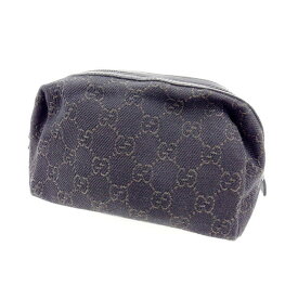 【新生活応援★29％OFFクーポン】グッチ GUCCI ポーチ 化粧ポーチ レディース ダークブラウン 【グッチ】 T13876 【中古】 ブランド ハイブランド ヴィンテージ 送料無料