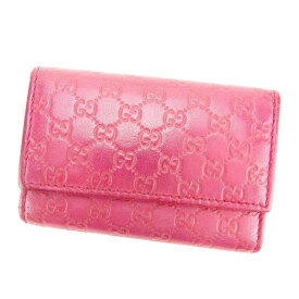 【春の大感謝祭 30％OFF】グッチ GUCCI キーケース 6連キーケース レディース ピンク 【グッチ】 T12611 【中古】