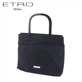 【スプリングセール30％OFF】【中古】 エトロ トートバッグ ハンドバッグ ブラック ナイロン×プラスチック ETRO L4062