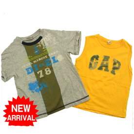 【春の大感謝祭 30％OFF】ディーゼル ギャップ DIESEL GAP 2点セット◆Tシャツ&タンクトップ レディース キッズ レッド イエロー 【ディーゼル ギャップ】 E020 【中古】