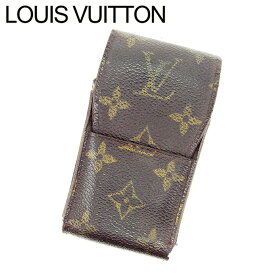 【春の大感謝祭 30％OFF】ルイヴィトン Louis Vuitton シガレットケース タバコケース メンズ可 エテュイシガレット モノグラム M63024 ブラウン PVC×レザー (アス楽対応)(激安・即納) 【ルイ・ヴィトン】 T11582 【中古】