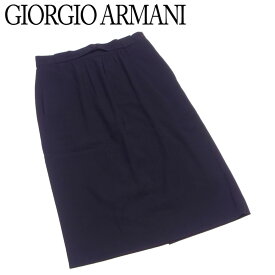 【冬のTHEセール 30%OFF】ジョルジオ アルマーニ スカート ロング ボトムス ♯40サイズ セミフレアー ブラック 毛 ウール GIORGIO ARMANI 【ジョルジオ アルマーニ】 l2913s 【中古】