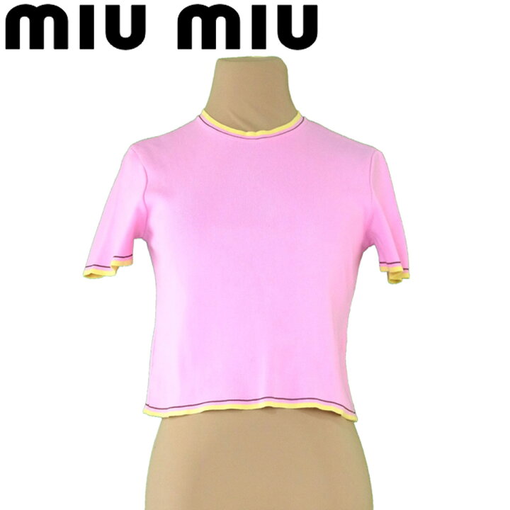 楽天市場】【サマーSALE30％OFF】ミュウミュウ miu miu ニット 短丈 