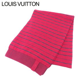 【春の大感謝祭 30％OFF】ルイ ヴィトン LOUIS VUITTON マフラー レディース メンズ レッド グリーン ウール カシミア 【ルイ・ヴィトン】 T8345 【中古】