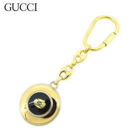 【春の大感謝祭 30％OFF】グッチ GUCCI キーホルダー キーリング レディース メンズ インターロッキングG ゴールド シルバー ブラック ゴールド&シルバー金具 【グッチ】 T8657 【中古】