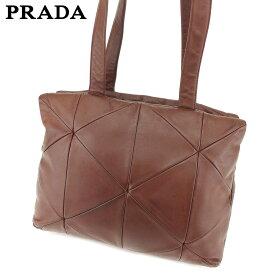 【スプリングセール】プラダ トートバッグ バック トート ショルダーバッグ バック キルティング ブラウン ラムレザー PRADA バック 収納 ファッションバッグ バック 手持ちバッグ バック 【プラダ】 T9087 【中古】