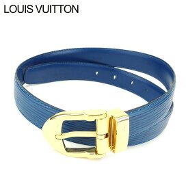 【冬のTHEセール 30%OFF】【残り1点】 【中古】 ルイ ヴィトン LOUIS VUITTON ベルト レディース サンチュール トレド ブルー エピレザ- 【ルイ・ヴィトン】 T9170