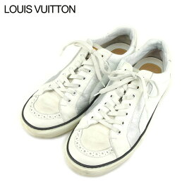 【スプリングセール】ルイ ヴィトン Louis Vuitton スニーカー シューズ 靴 メンズ ホワイト 白 シルバー レザー 【ルイ・ヴィトン】 T9248 【中古】