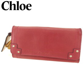 【超ポイントバック祭★27％OFFクーポン】クロエ 長財布 ブランド財布 さいふ ファスナー付き 財布 アウトレット 夏 アイテム ボルドー ベージュ ゴールド PVC エデン 送料無料 【中古】 f1482 ブランド ハイブランド ヴィンテージ 送料無料
