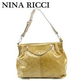 【冬のTHEセール 30%OFF】ニナリッチ ショルダーバッグ バック ワンショルダー ゴールド レザー NINA RICCI バッグ バック 肩掛け 収納バッグ バック 【ニナリッチ】 G1396 【中古】