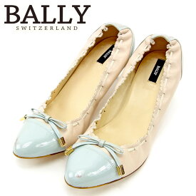 【スプリングセール30％OFF】バリー BALLY パンプス シューズ 靴 レディース ベージュ ブルー エナメル×レザー 【バリー】 L2744 【中古】