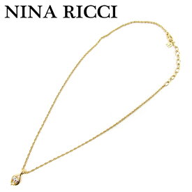 【スプリングセール30％OFF】ニナリッチ ネックレス アクセサリー ラインストーン ゴールド GP NINA RICCI 【ニナリッチ】 e1454s 【中古】