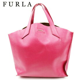 【冬のTHEセール 30%OFF】フルラ トートバッグ バック ハンドバッグ バック ピンク レザー FURLA 【フルラ】 t10273s 【中古】