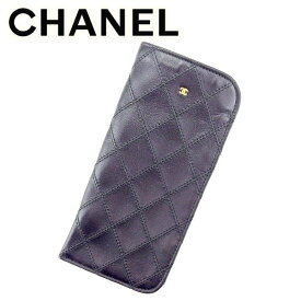 【楽天スーパーSALE】シャネル メガネケース 眼鏡ケース オールドシャネル ビコローレ ブラック ゴールド レザー CHANEL 【シャネル】 T9423 【中古】