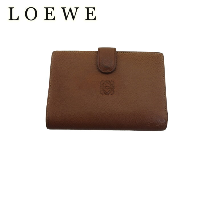 中古 ロエベ 二折財布 レディース ブランド LOEWE アナグラム  