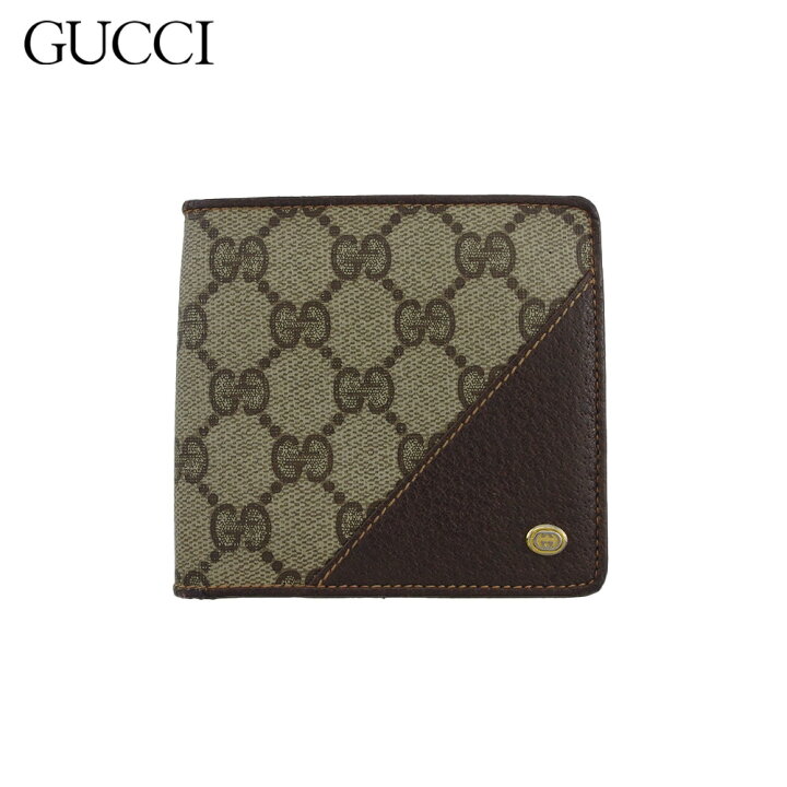 楽天市場】グッチ GUCCI 二つ折り財布 GG柄 ブラウン×ベージュ  