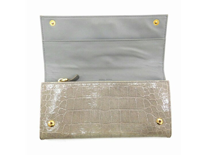 楽天市場】【全品対象☆21％OFFクーポン】ミュウミュウ 長財布 クロコ 