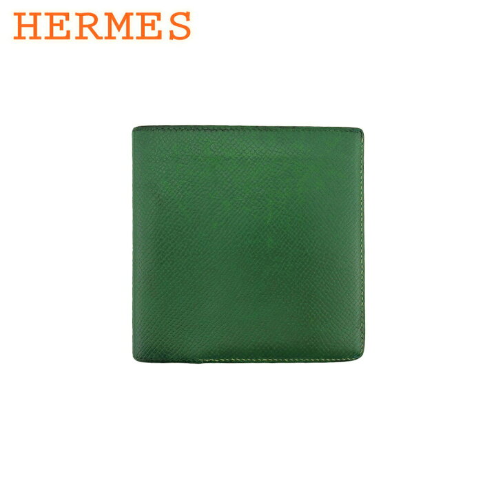 楽天市場】エルメス HERMES 二つ折り財布 オールドエルメス グリーン 