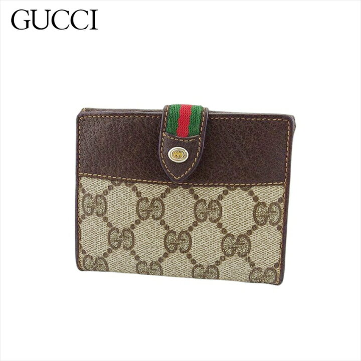 楽天市場】グッチ GUCCI 二つ折り財布 オールドグッチ ブラウン 
