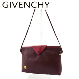 【お買い物マラソン★30％OFFクーポン】ジバンシィ GIVENCHY ショルダーバッグ 4Gロゴ ボルドー ゴールド メンズ 中古 ブランド ハイブランド ヴィンテージ