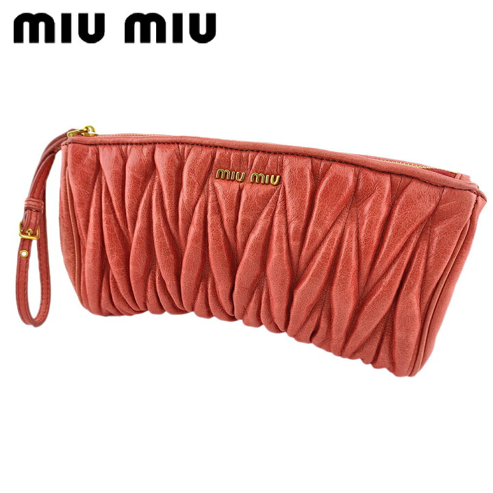 楽天市場】【秋Sale】ミュウミュウ MIUMIU ポーチ マテラッセ  