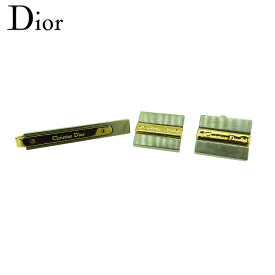 【楽天スーパーSALE★最大50％OFF】ディオール Dior カフス 2アイテムセット ロゴ入り シルバー ゴールド メンズ 中古 ブランド ハイブランド ヴィンテージ