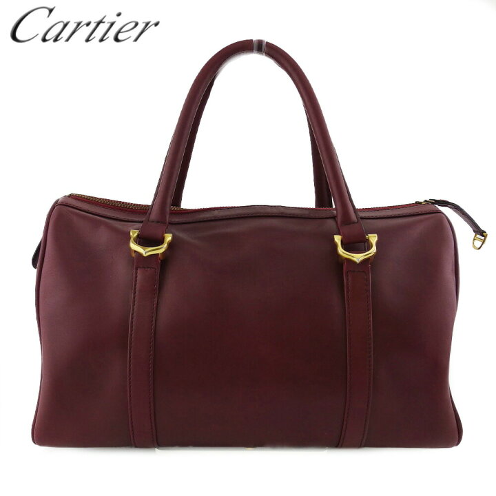 楽天市場】カルティエ CARTIER ボストンバッグ マストライン ボルドー  