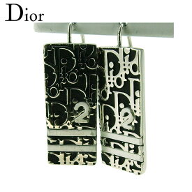 【楽天スーパーSALE★最大50％OFF】ディオール Dior ピアス トロッタープレート シルバー ブラック ホワイト 白 メンズ 中古 ブランド ハイブランド ヴィンテージ