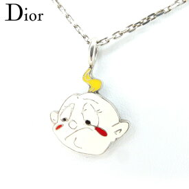 【楽天スーパーSALE★最大50％OFF】ディオール Dior ネックレス キャラクター シルバー ホワイト 白系 メンズ 中古 ブランド ハイブランド ヴィンテージ