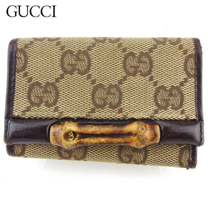 楽天市場】【秋Sale】グッチ GUCCI キーケース GGキャンバス バンブー  