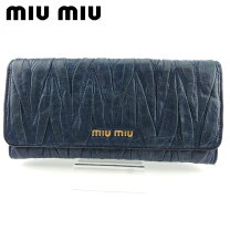 楽天市場】miumiu 財布 ネイビーの通販
