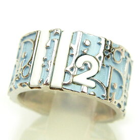 【楽天スーパーSALE★最大50％OFF】ディオール Dior リング・指輪 トロッター ♯11.5〜12号 シルバー×ブルー×ホワイト レディース 中古 ブランド ハイブランド ヴィンテージ