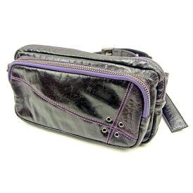 【ウィンターSALE★22％OFFクーポン】サマンサキングス SAMANTHA KINGZ ボディバッグ パープル×ブラック レディース 中古 ブランド ハイブランド ヴィンテージ