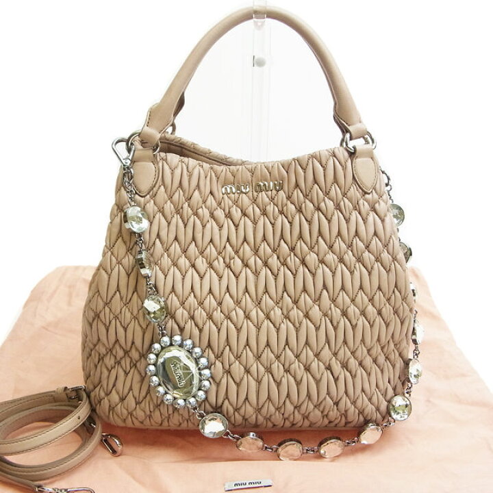 楽天市場】【秋Sale】ミュウミュウ MIUMIU ハンドバッグ NAPPA CRISTAL 