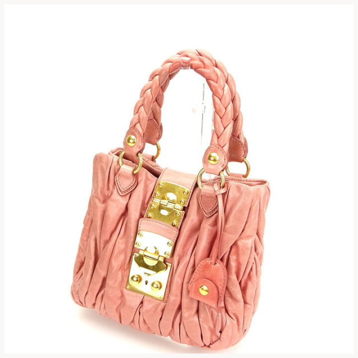 楽天市場】ミュウミュウ MIUMIU トートバッグ マテラッセ ピンク 