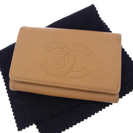 【ウィンターSALE★22％OFFクーポン】シャネル キーケース ココマーク ベージュ×ゴールド レディース 中古 CHANEL ブランド ハイブランド ヴィンテージ