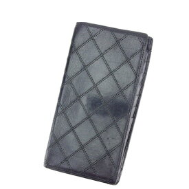 【Fashion Special Fair★24％OFFクーポン】シャネル 二つ折り財布 ビコローレ ブラック レディース 中古 CHANEL