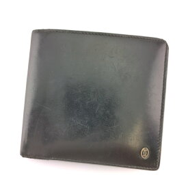【Fashion Special Fair★24％OFFクーポン】カルティエ 二つ折り財布 パシャ ブラック シルバー レザー メンズ 中古 CARTIER