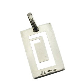 【Fashion Special Fair★24％OFFクーポン】グッチ ペンダントトップ ペンダントトップ ネックレスパーツ アクセサリー Gモチーフ プレート シルバー925 ユニセックス 中古 GUCCI