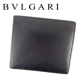 【スプリングセール30％OFF】ブルガリ 二つ折り 財布 クラシコ ブラック レザー BVLGARI 【ブルガリ】 T6770S 【中古】