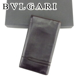 【春の大感謝祭 30％OFF】ブルガリ 長財布 財布 ファスナー付き オクト ブラウン シルバー レザー BVLGARI 長サイフ サイフ 収納 財布 ユニセックス 小物 【ブルガリ】 T6779 【中古】