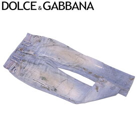 【ウィンターSALE 30%OFF】ドルチェ&ガッバーナ ジーンズ ストレート ドルガバ ダメージデニム ブルー系 DOLCE&GABBANA レディース プレゼント 贈り物 オシャレ 大人 ファッション 【ドルチェ&ガッバーナ】 T7306 【中古】