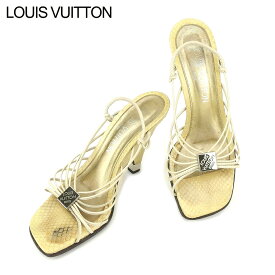 【楽天スーパーSALE】ルイ ヴィトン サンダル シューズ 靴 #36 パイソン ベージュ レザー Louis Vuitton 【ルイ・ヴィトン】 T8820S 【中古】