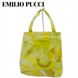 【ウィンターSALE 30%OFF】 【中古】 エミリオ プッチ ショルダーバッグ トートバッグ レディース イエロー PVC EMILIO PUCCI L3945