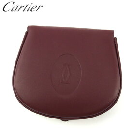 【ウィンターSALE 30%OFF】カルティエ コインケース 小銭入れ レディース メンズ マストライン ボルドー レザー Cartier D2267S 【中古】