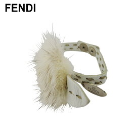 【スプリングセール】【中古】 フェンディ ブレスレット メンズ可 ホワイト 白ベージュシルバー FENDI T21915