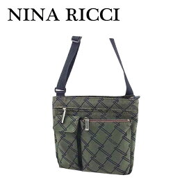 【春の大感謝祭 30％OFF】 【中古】 ニナリッチ ショルダーバッグ 斜めがけショルダー メンズ可 カーキ ナイロン NINA RICCI C4504