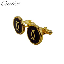 【スプリングセール】【中古】 カルティエ カフス メンズ可 ブラックゴールド ゴールドメッキ Cartier T22004