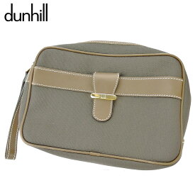 【ウィンターSALE 30%OFF】ダンヒル クラッチバッグ セカンドバッグ ヘリンボーン ブラック PVC×レザー dunhill セカンドバッグ バック ファッション 収納 バッグ 【ダンヒル】 T10261 【中古】